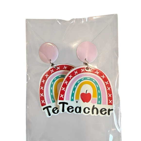3/$20 Colorful Teacher Earrings - Picture 7 of 7